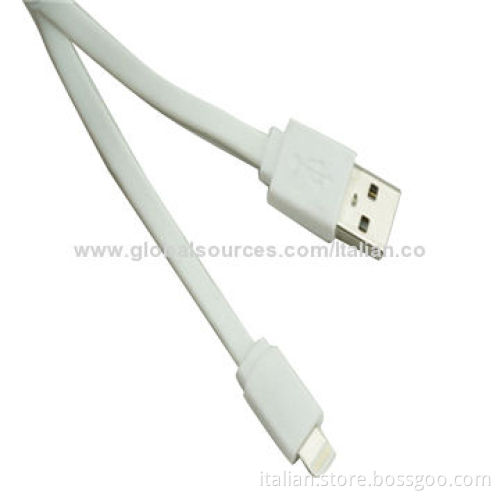 Flat Cable for iPhone 5, USB Data Cable, OEM Orders Welcomed